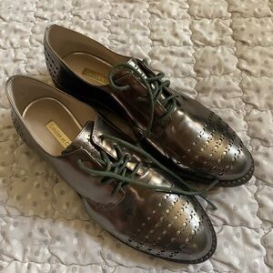 Louise et Cie Metallic Oxford Shoes